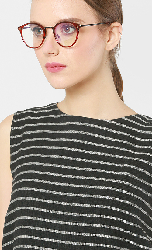 Curtis Glasses in Maroon image 2