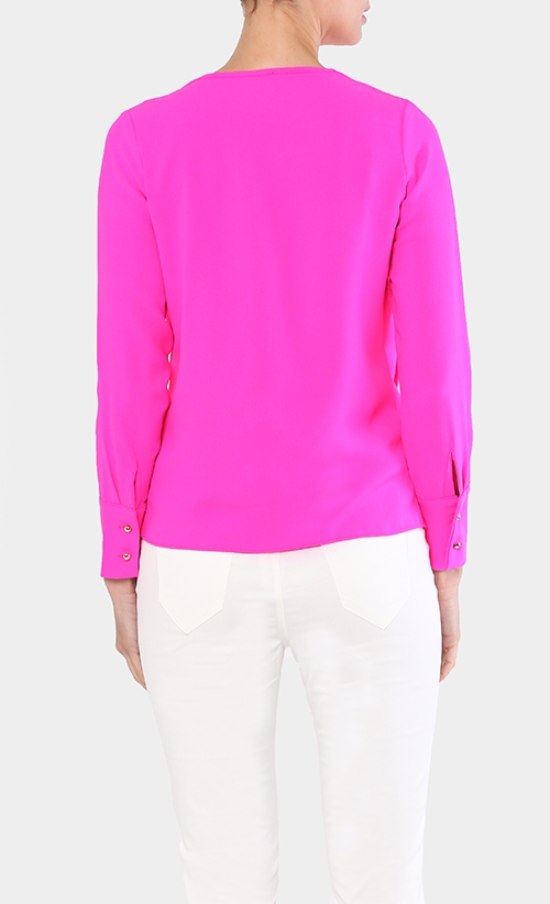 Penelope Drape Top in Pink image 2