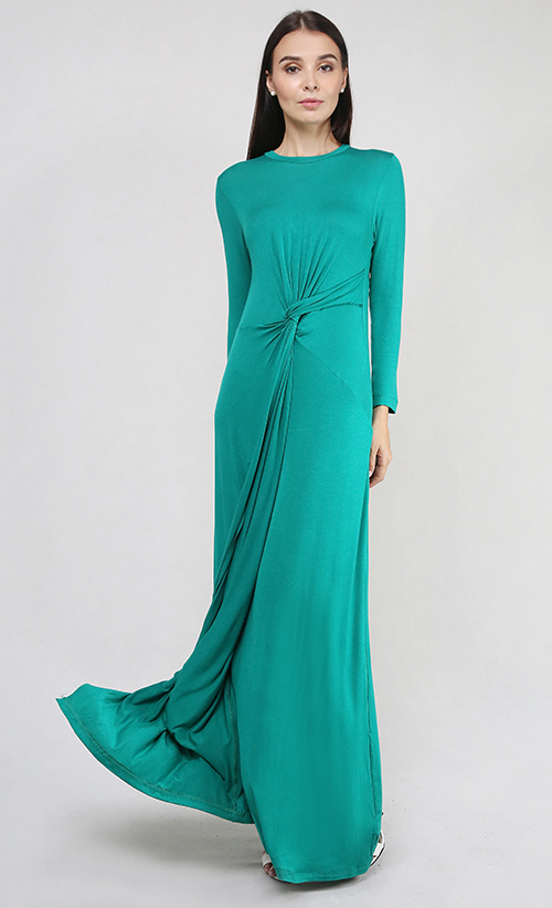 Tie Knot Dress in Turquoise image 2