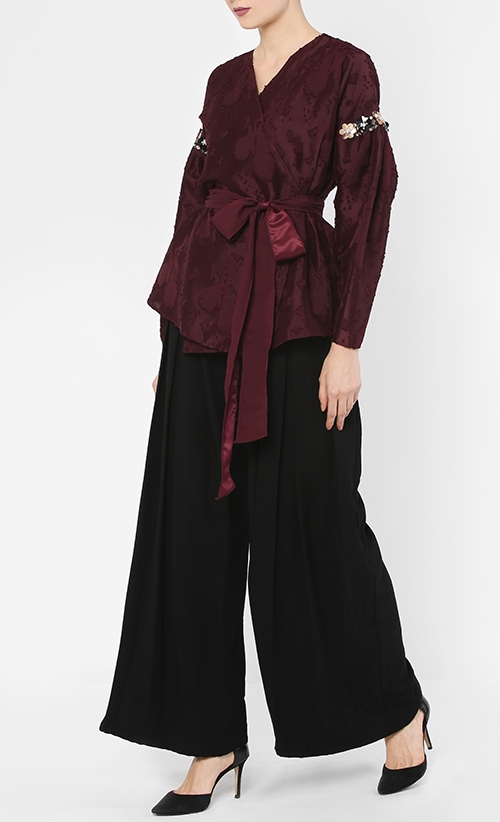 Moni Palazzo Pants in Black image 2