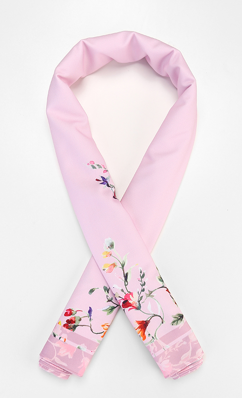 Tya Azaahra Bawal Scarf in Pastel Pink image 2