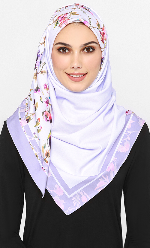 Tya Azaahra Bawal Scarf in Pale Lavender