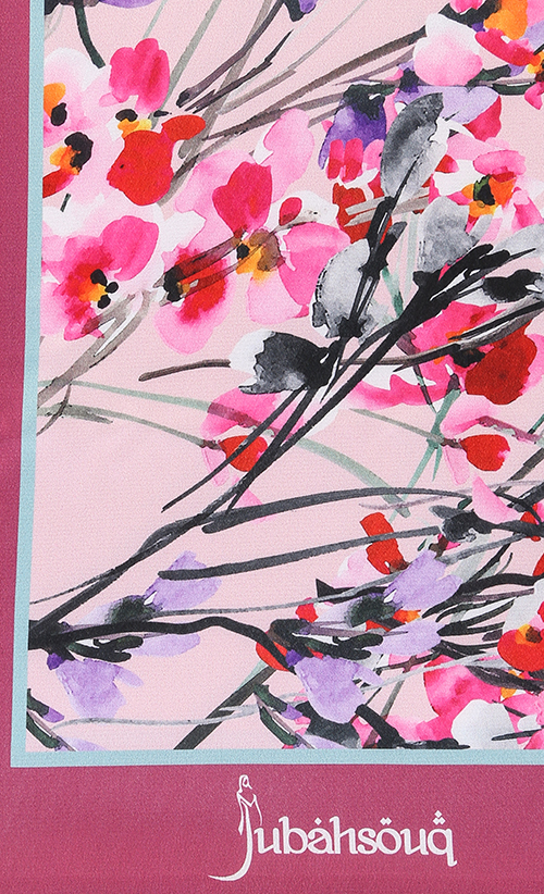 Hana Sakura Bawal Square Scarf in Pink Blossom image 2