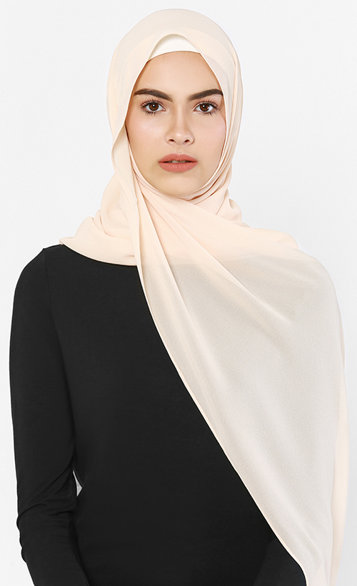 Soft Crepe Hijab in Apricot