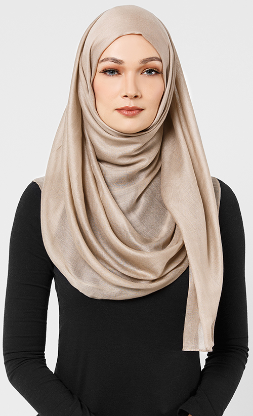 Modal Hijab in Mink Light