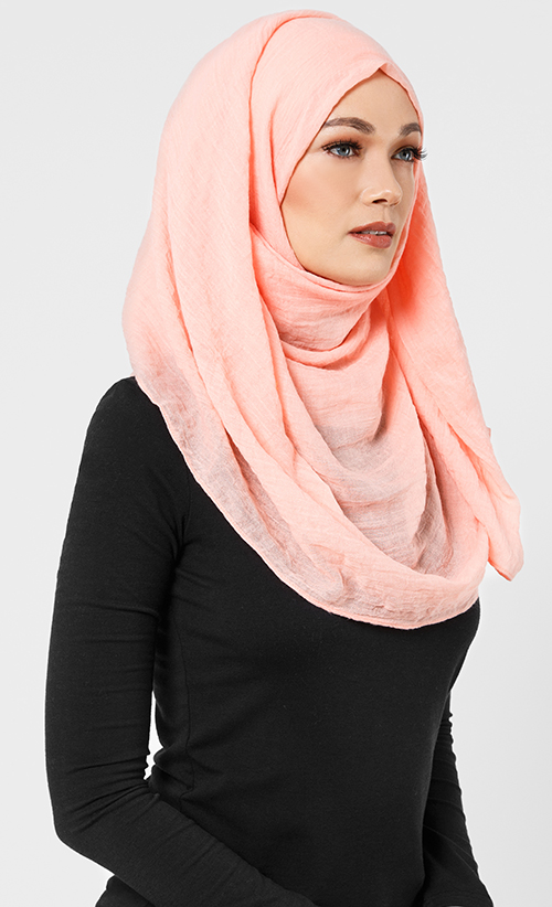 Modal Hijab in Pale Apricot image 2