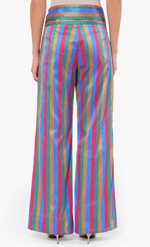 Marcia Long Pants with Sash in Multi image 2