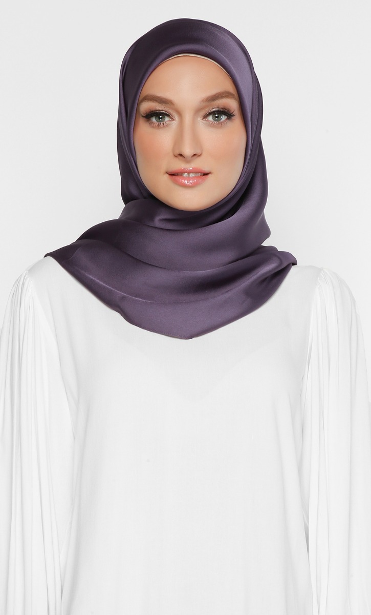 Satin Square Scarf in Winter Bloom