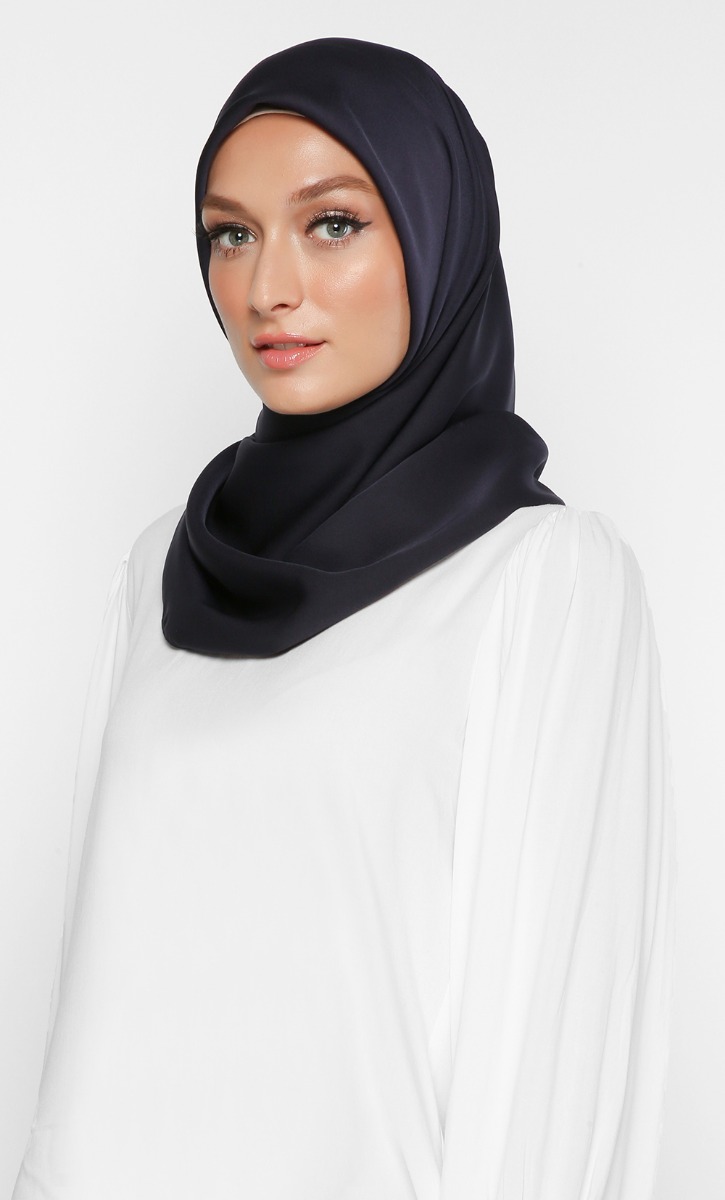 Light Crepe Square Scarf in Winter Bloom image 2