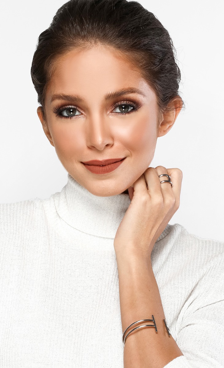 T-Bar Double Silver Cuff and Double-Bar Pillar Silver Ring Set image 2