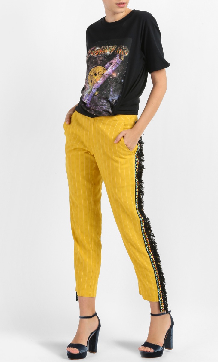 Elxi Tapered Pants in Mustard