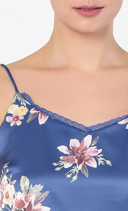 Josephine Floral Printing Cami in Blue image 2