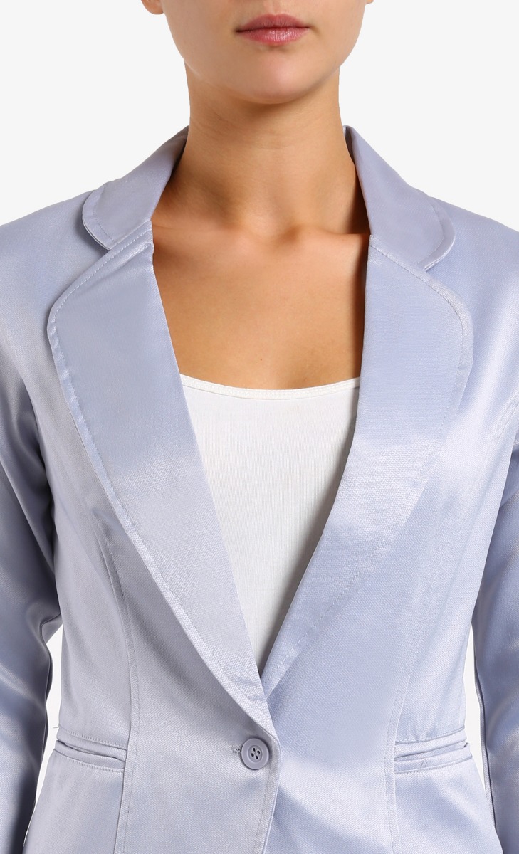 Diana Long Sleeve Blazer in Grey image 2