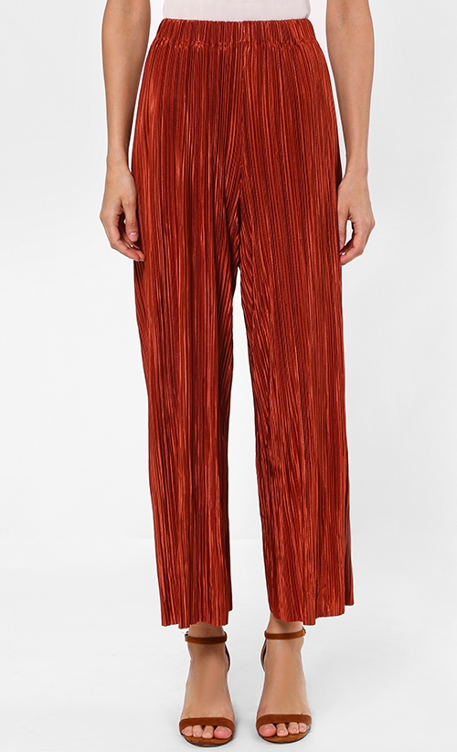 Pleated Culottes in Orange image 2