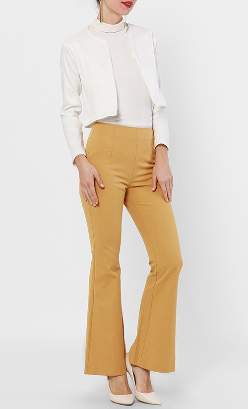 Belle Cropped Jacket in White