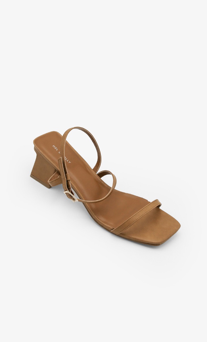 Viola Sandal Heels in Camel | FashionValet