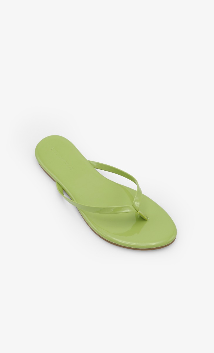 FOMO Flip Flops In Apple Green