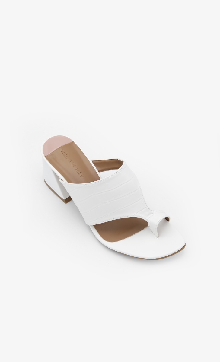 Gemma Sandal Heels In White