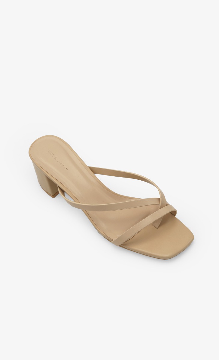 Jasmine Sandal Heels In Taupe