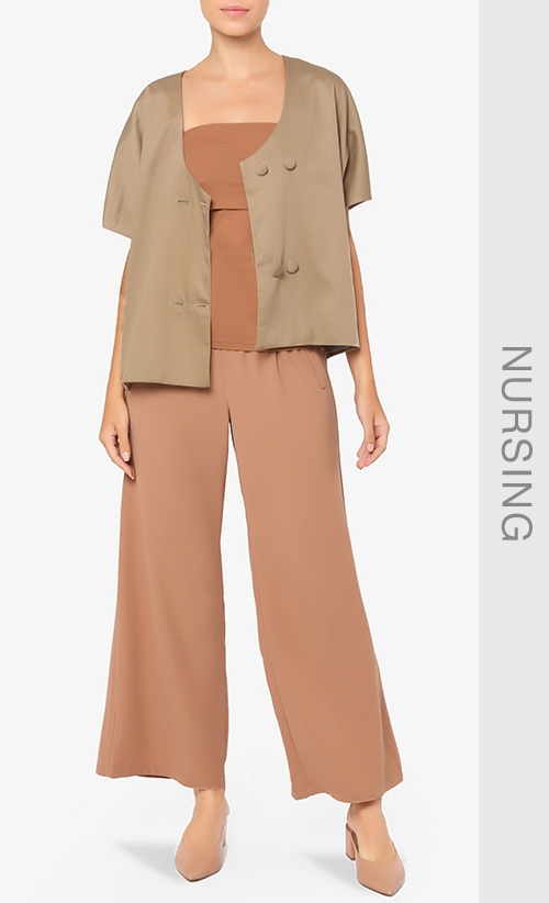 Inner Nursing Tube Top in Brown