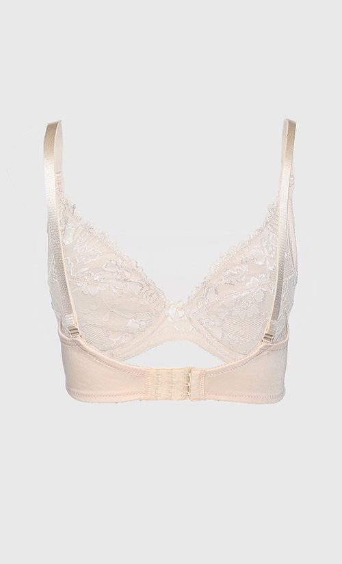 Lace Nursing Bra in Nude image 2