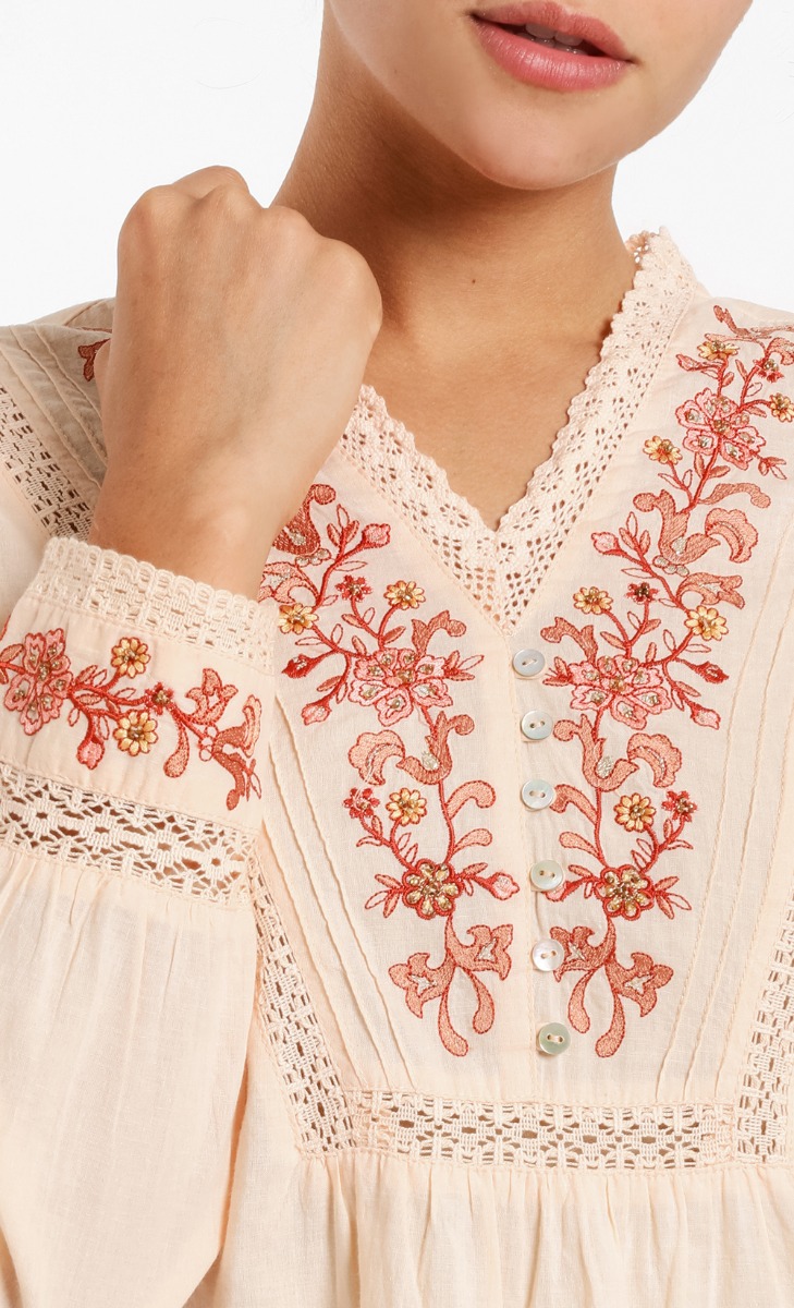 Claire Top in Beige image 2