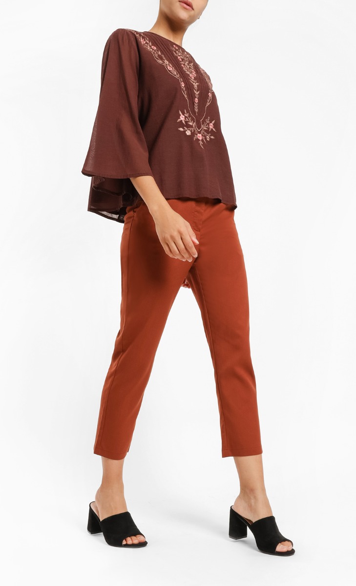 Chrysta Top in Brown