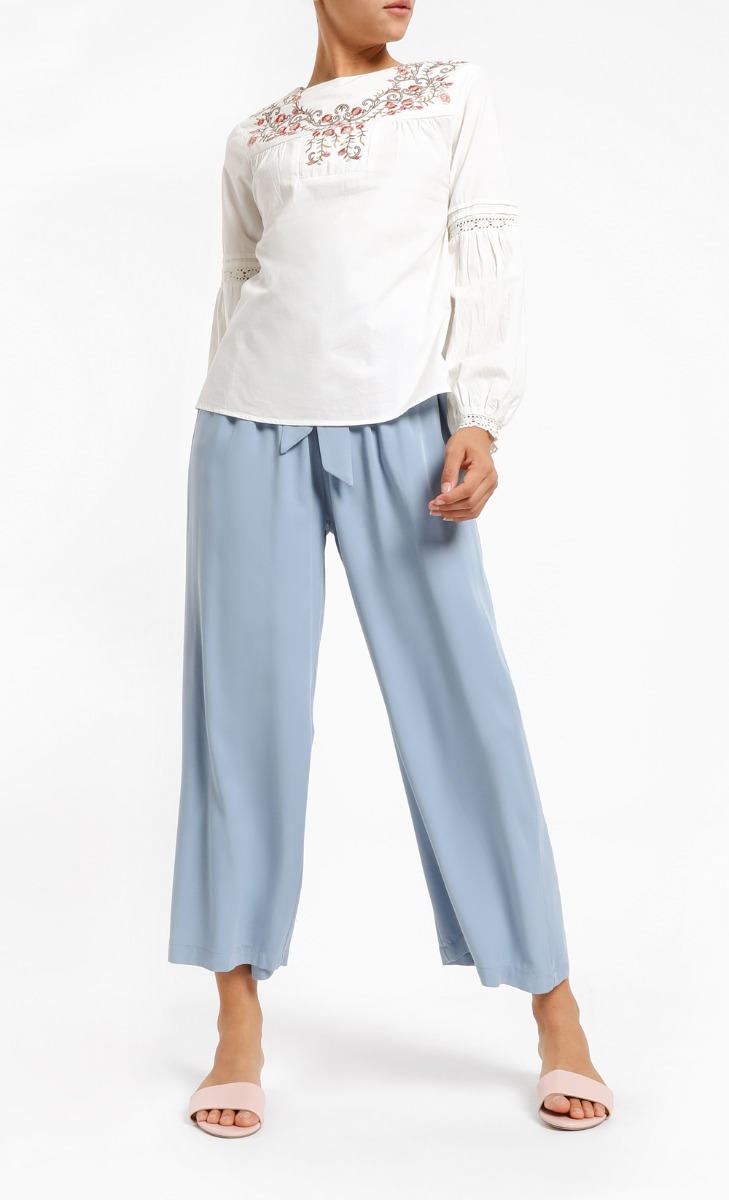 Cadee Palazzo Pants in Blue