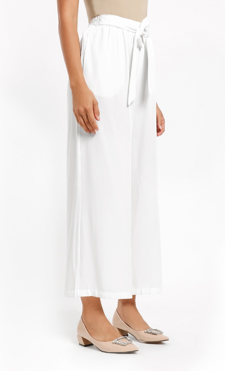 Cadee Palazzo Pants in Ivory image 2