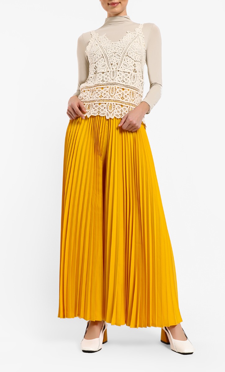 Thea Crop Tank Top in Beige