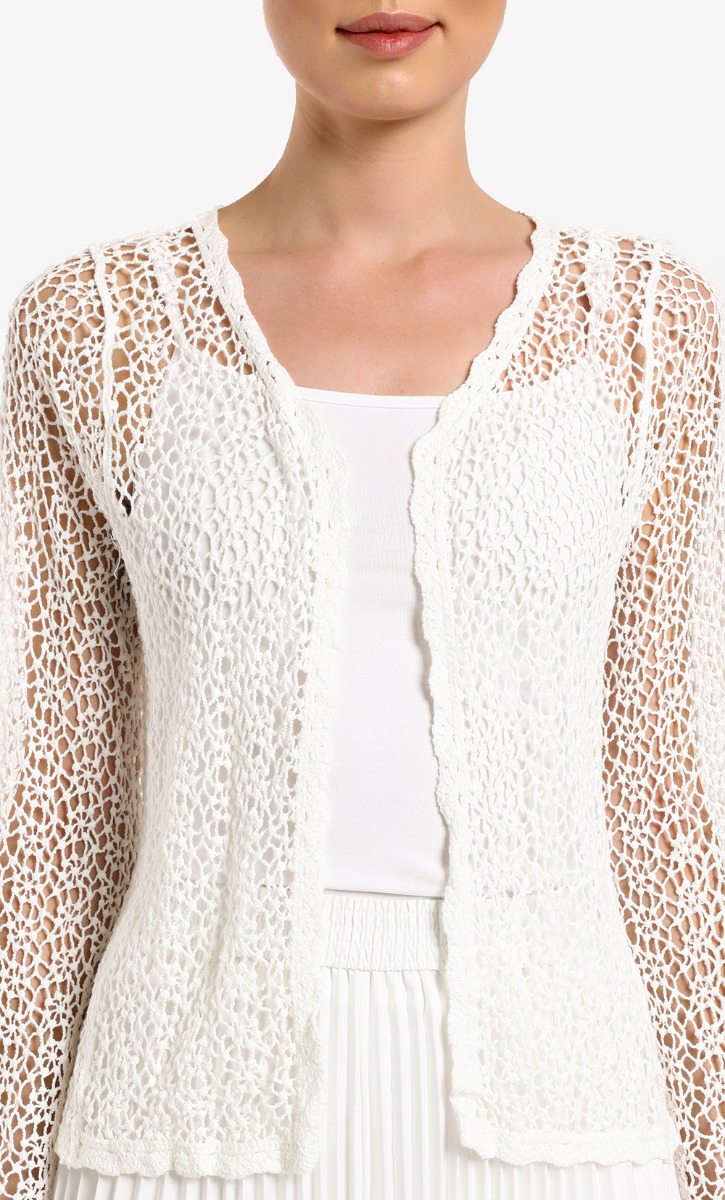 Sylvia Cardigan in White image 2