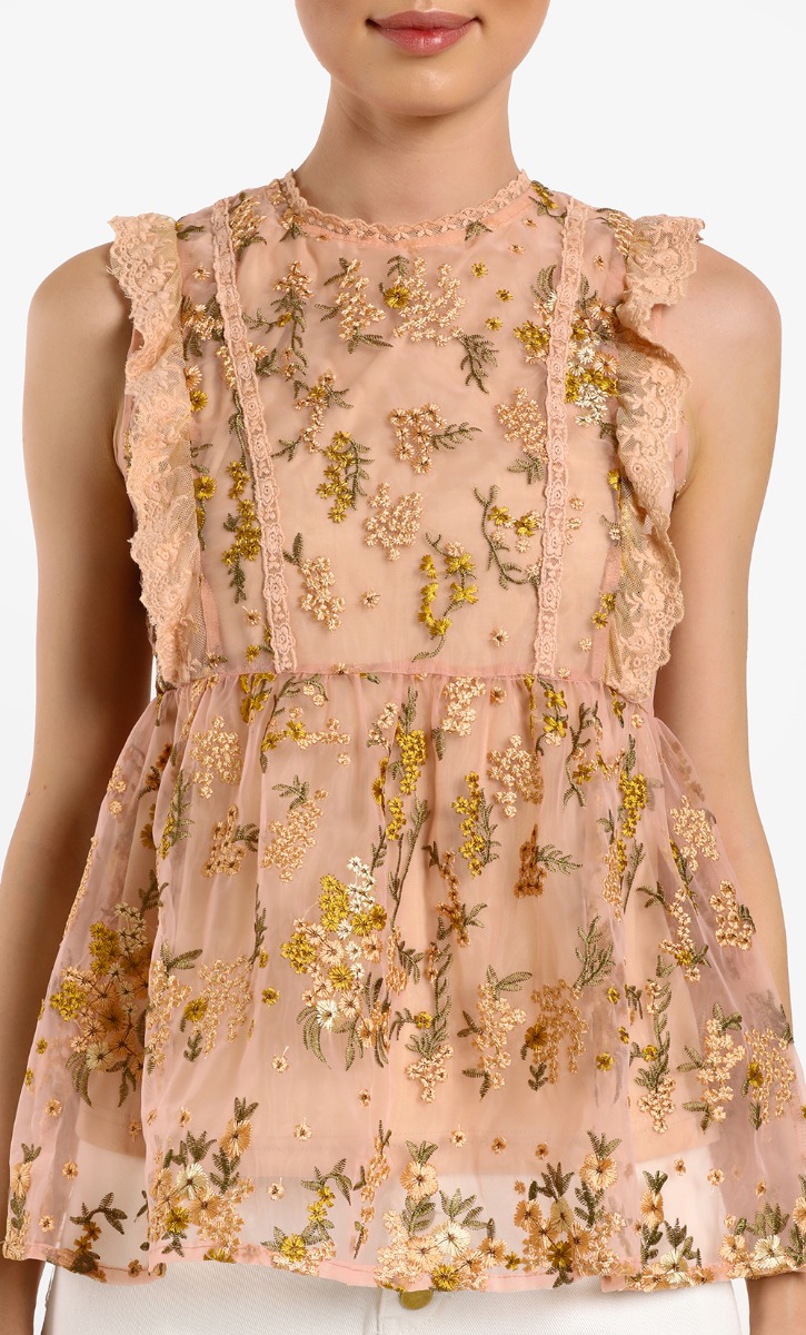 Karyn Blouse in Peach image 2