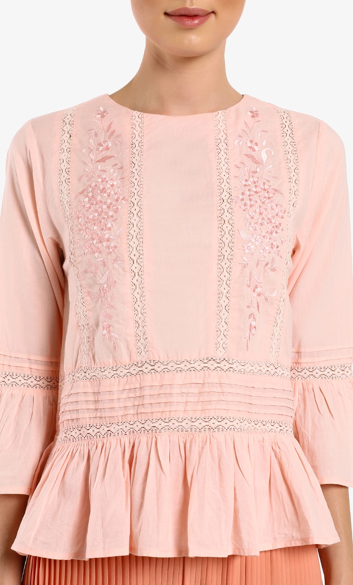 Julie Blouse in Peach image 2