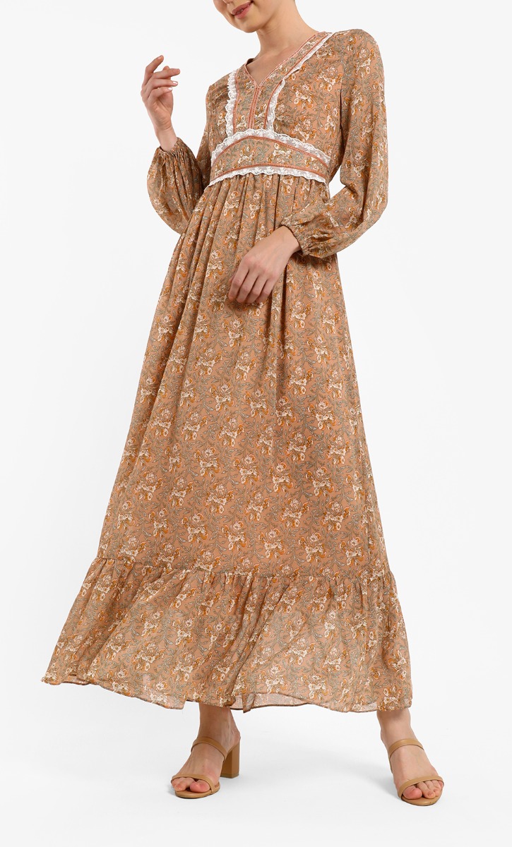 Irene Maxi Dress in Khaki