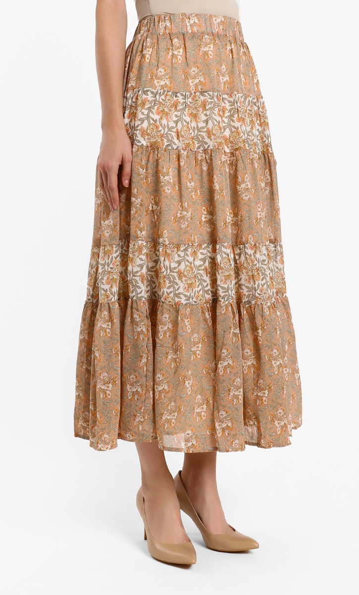 Jeanette Maxi Skirt in Peach image 2