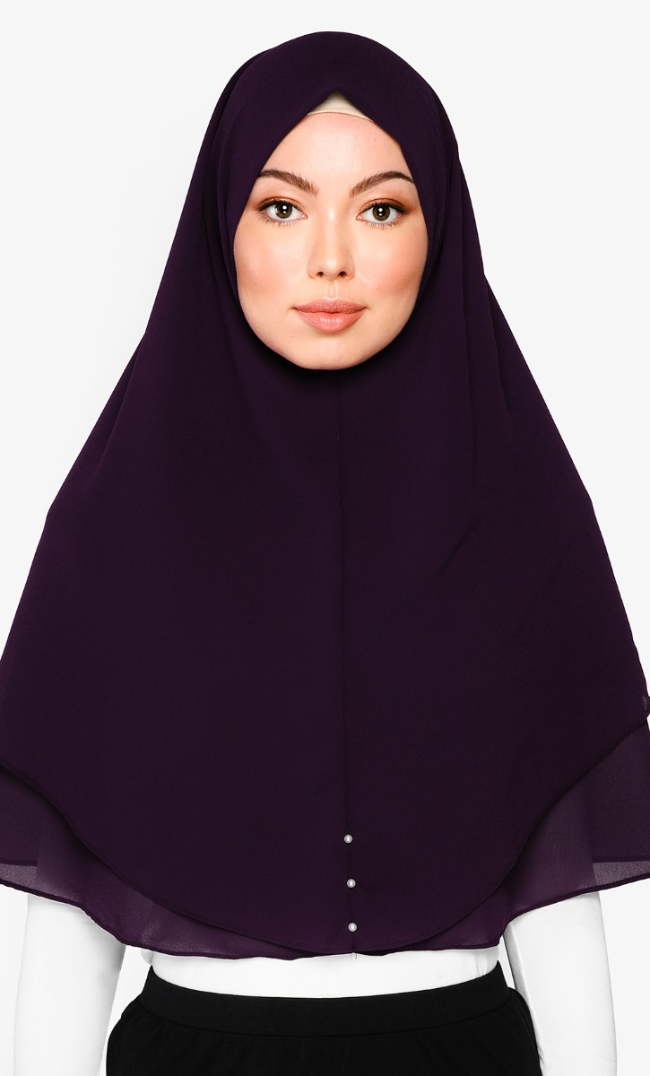 Hayyan Khimar in Dark Purple