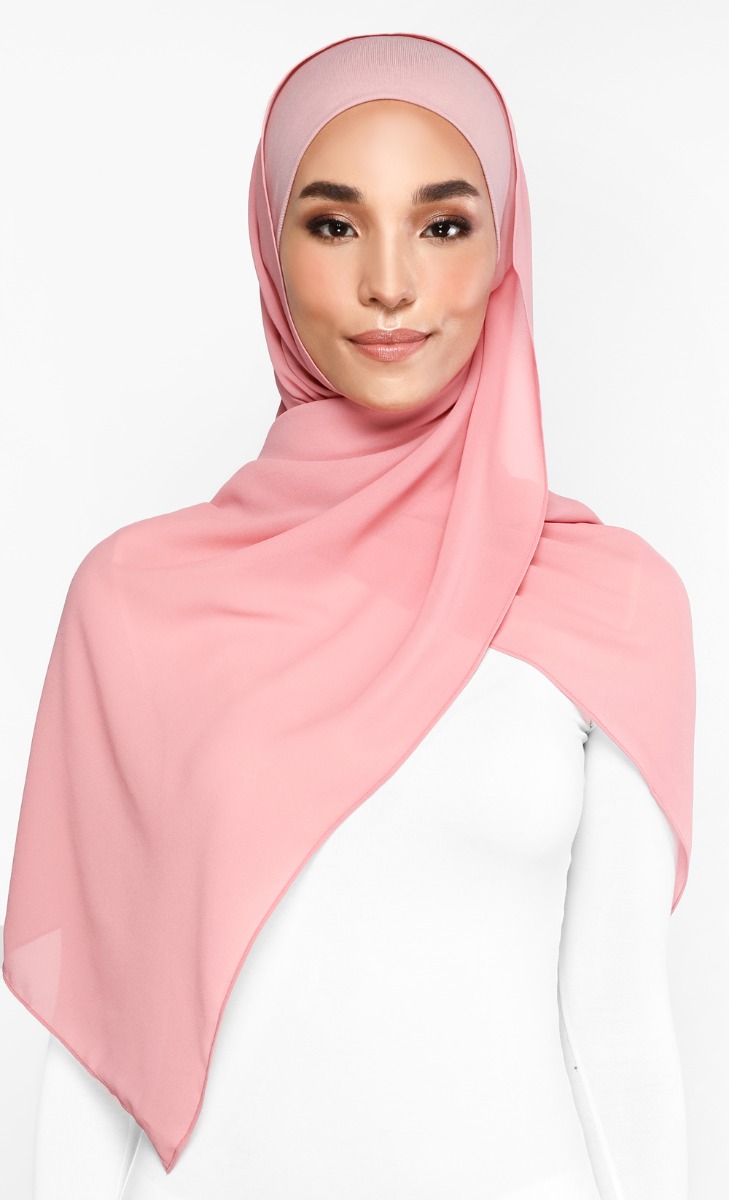 Ayra Semi Instant Scarf in Sweet Pink