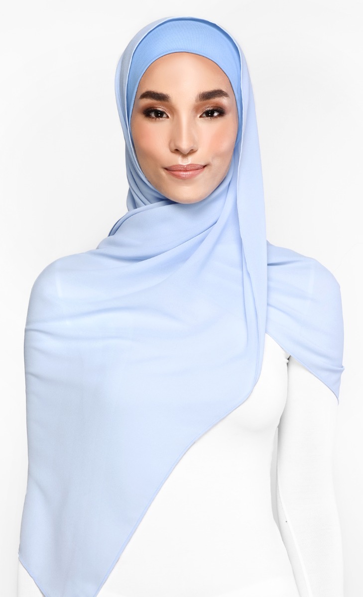 Ayra Semi Instant Scarf in Baby Blue
