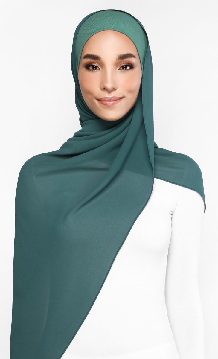 Ayra Semi Instant Scarf in Dark Teal