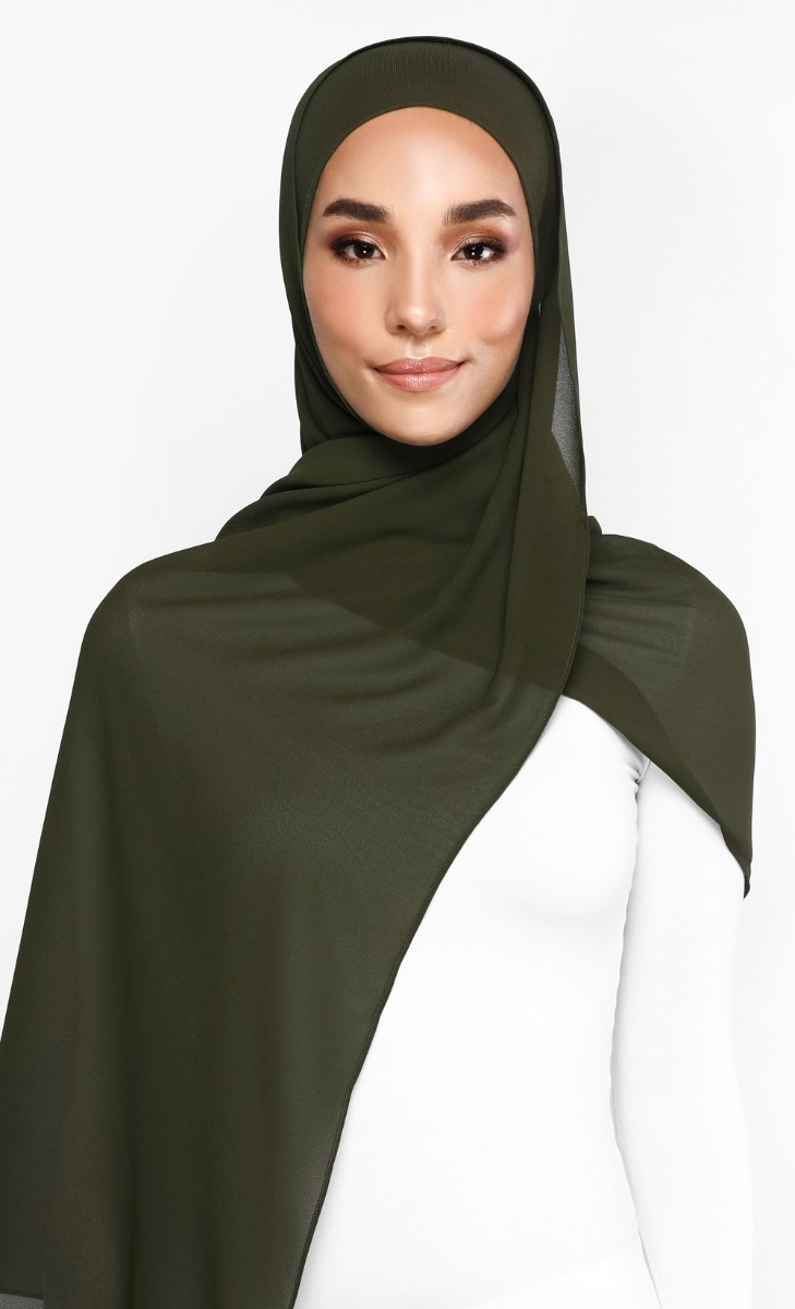 Ayra Semi Instant Scarf in Seaweed