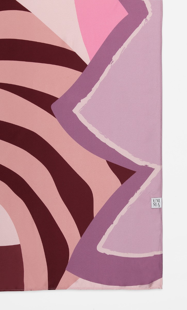 Tropics Printed Square Scarf in Pink image 2