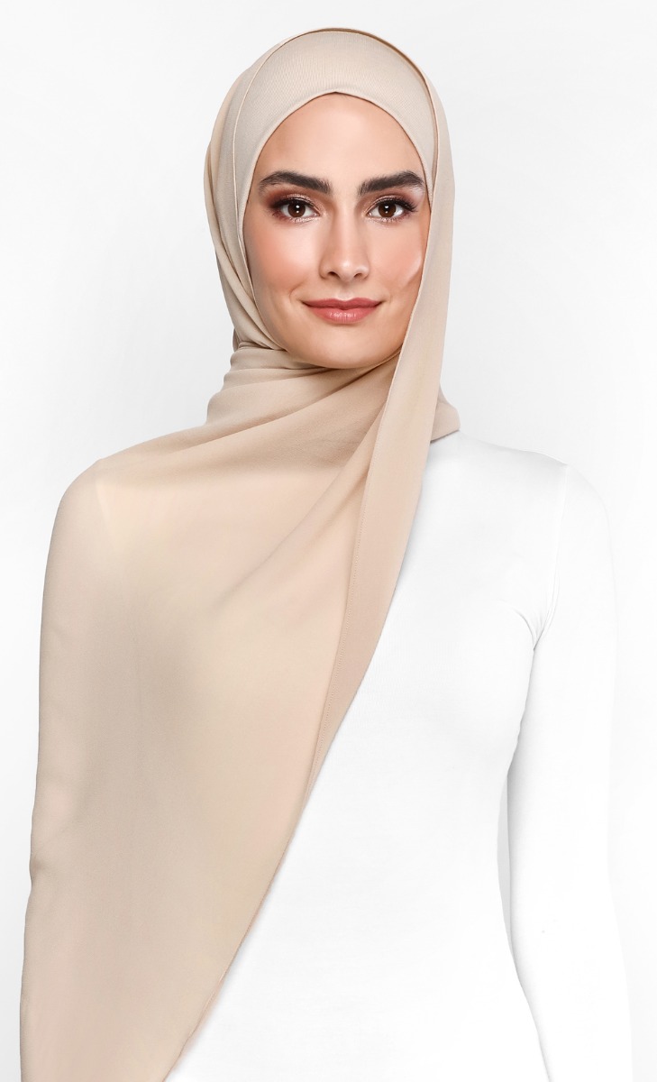 Azra Semi Instant Scarf in Pudding