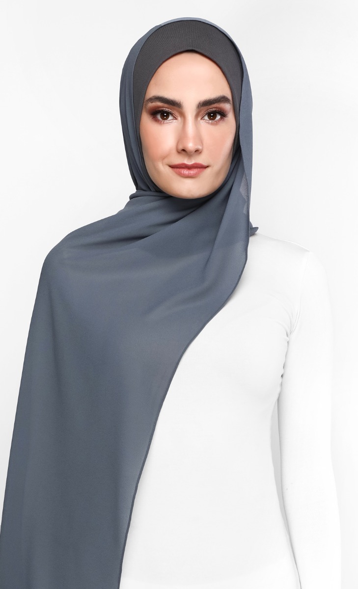 Azra Semi Instant Scarf in Storm