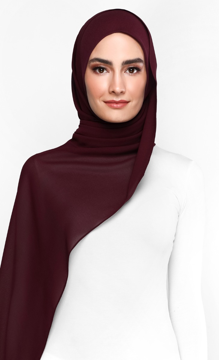 Azra Semi Instant Scarf in Maple