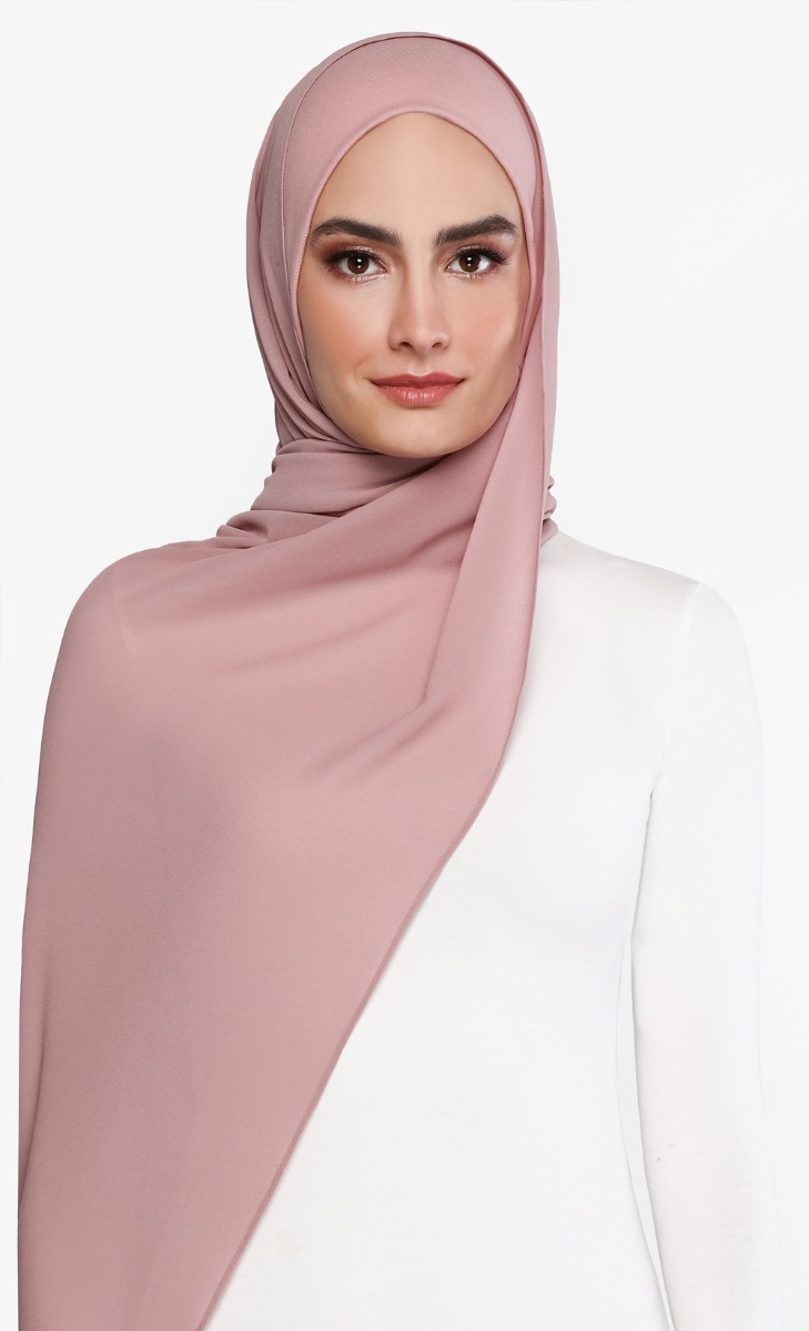 Azra Semi Instant Scarf in Blossom Pink