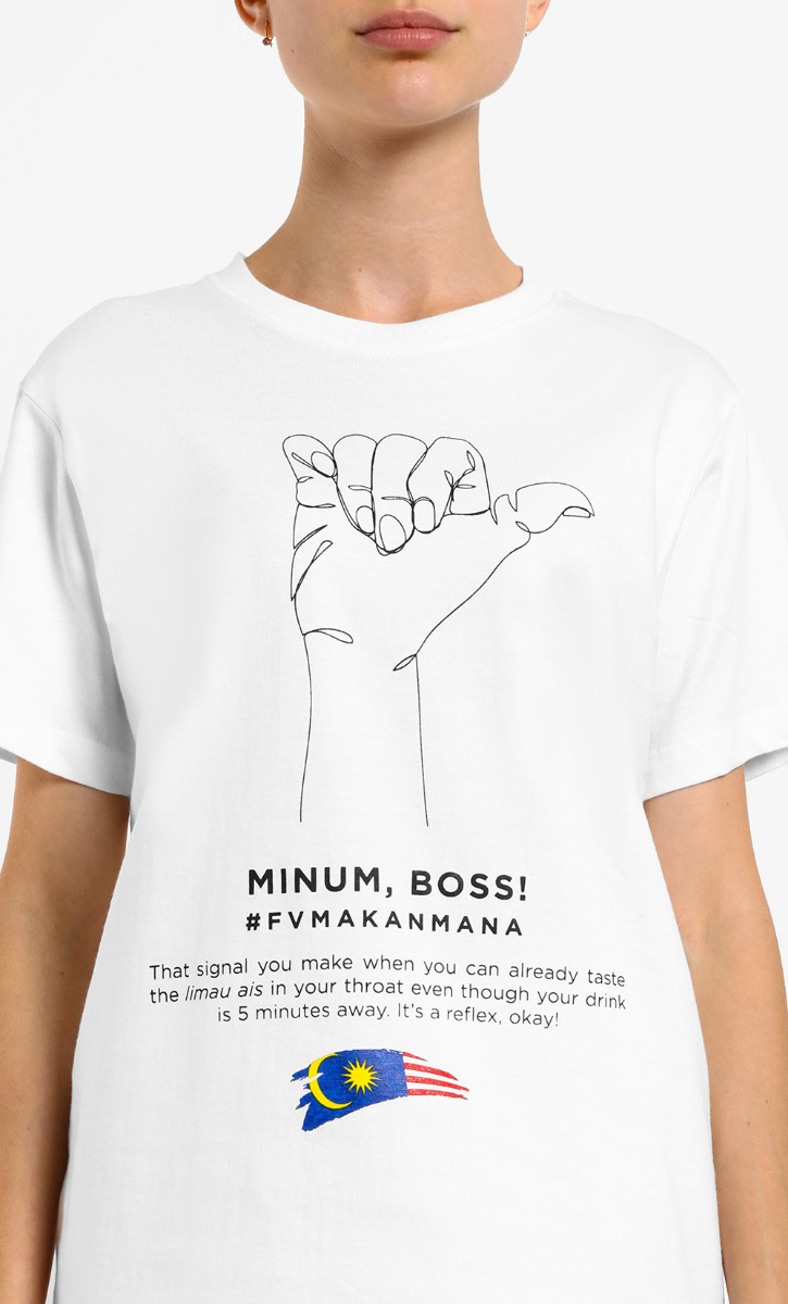 MINUM, BOSS! T-Shirt in White image 2