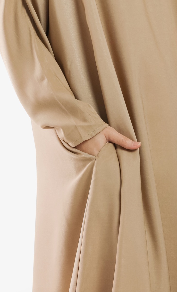 Easy Caftan in Light Khaki image 2