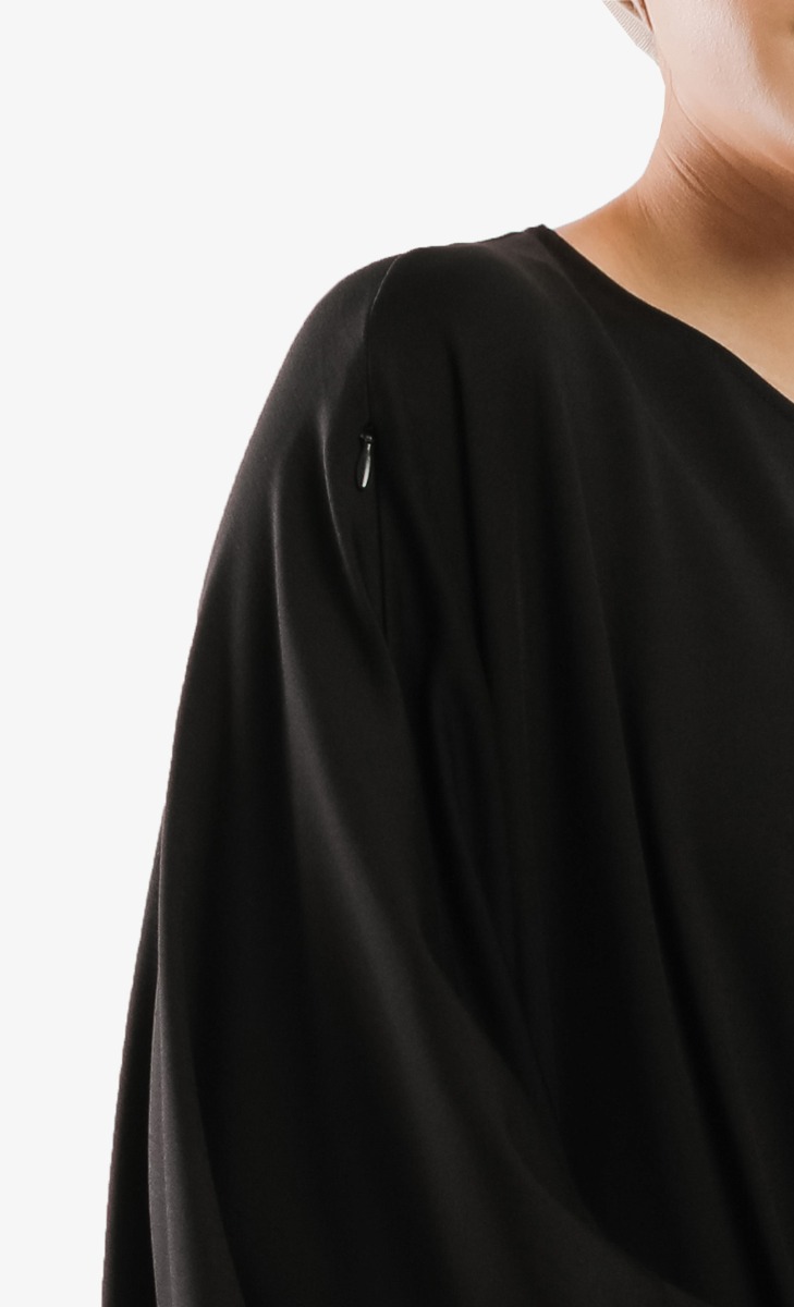 Easy Knit Caftan in Black image 2