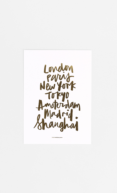 Wanderlust Print Card in White image 2