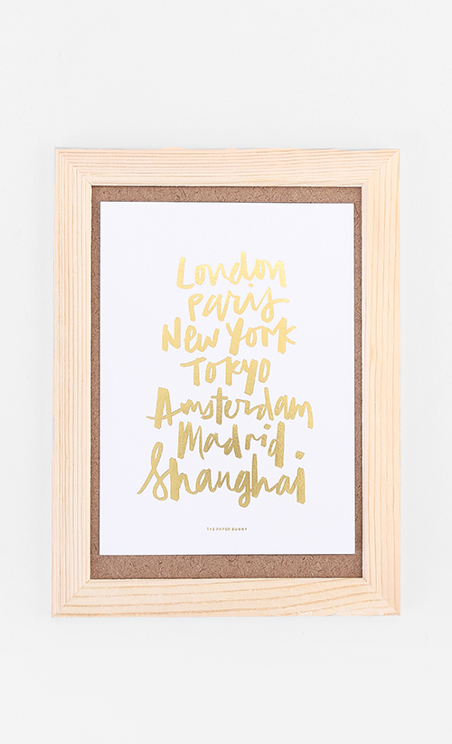 Wanderlust Print Card in White